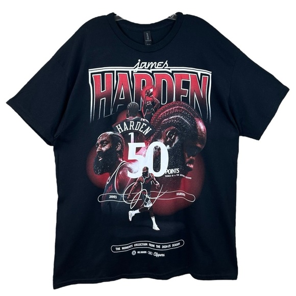 LA Clippers - James Harden 2025 NBA Playoffs Tee-Shirt + Rally Towel - Black, XL - Picture 6 of 14